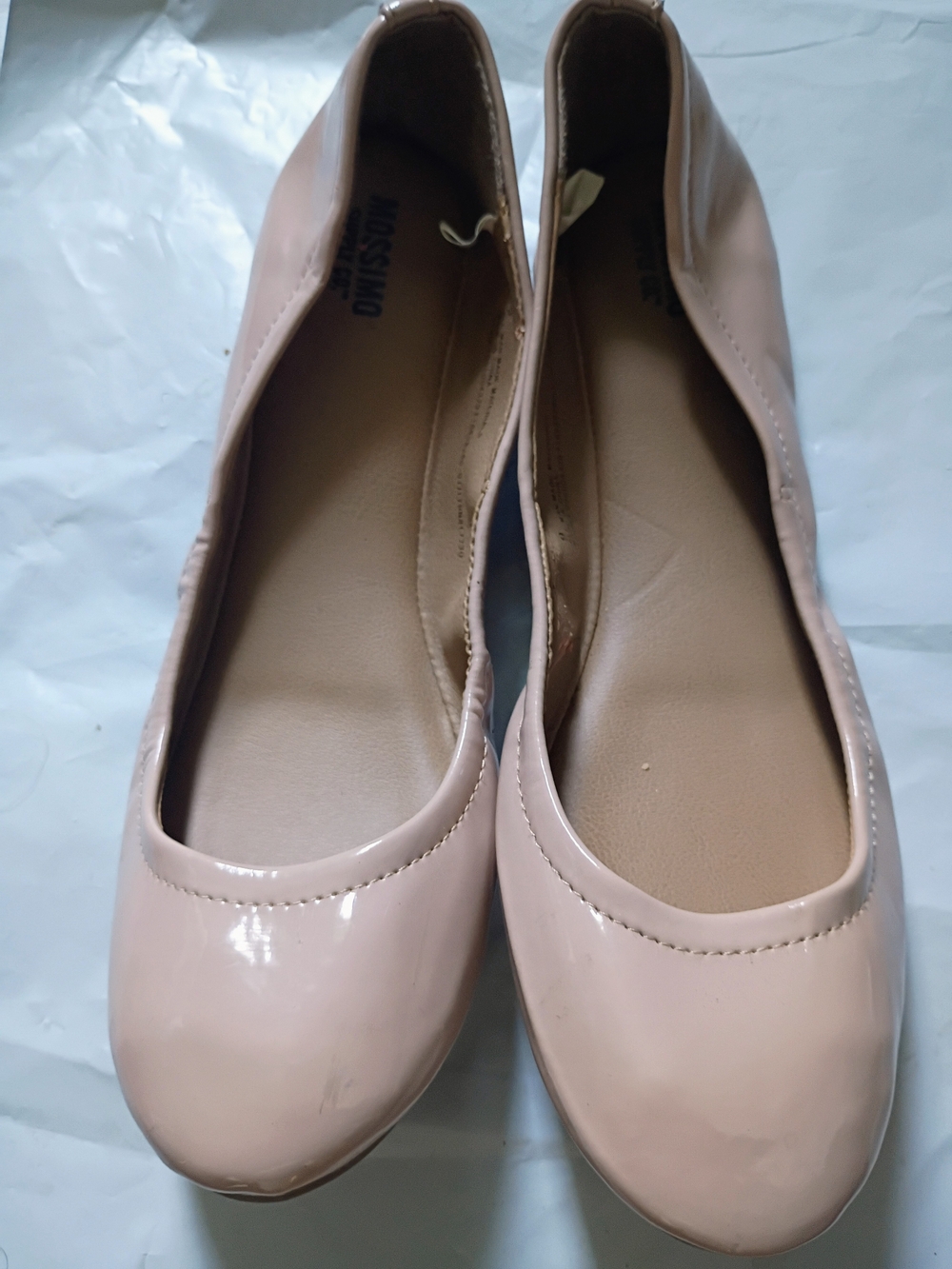 Massimo Nude Pink Patent Ballet Flats